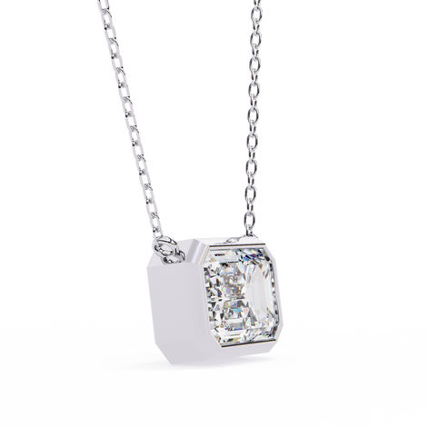 Horizon Emerald Solitaire Necklace
