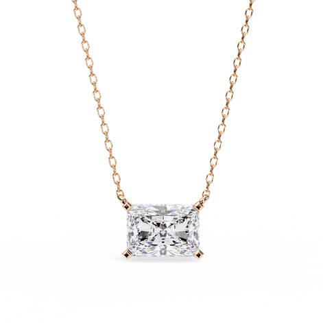 Timeless Brilliance Radiant Solitaire Pendant