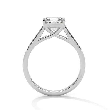 Rosewood Asscher Solitaire Diamond Ring