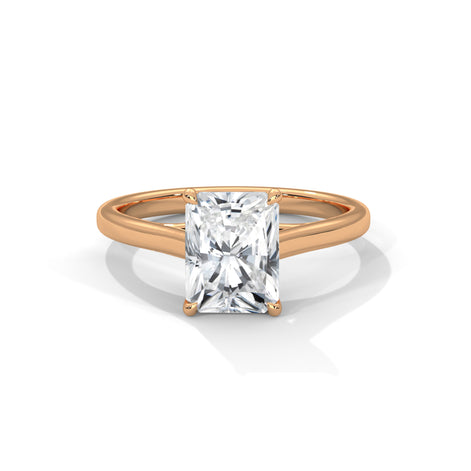 Horizon Glow Radiant Diamond Solitaire Ring