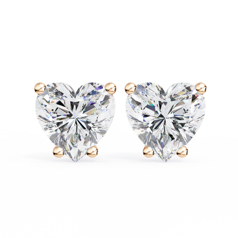 Aura Heart Diamond Studs