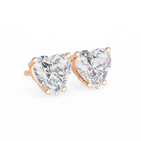 Aura Heart Diamond Studs