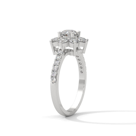 Blossom Halo Diamond Ring