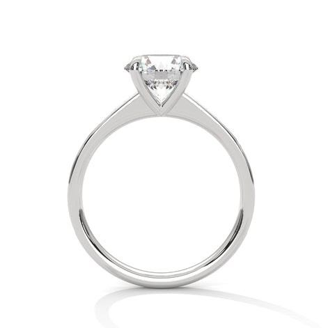 V Spark Round Solitaire Ring