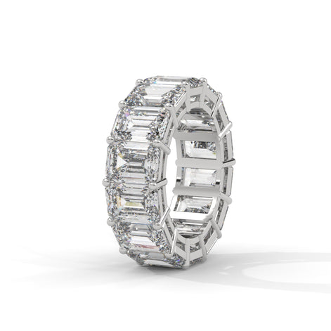 Regal Emerald Eternity Band