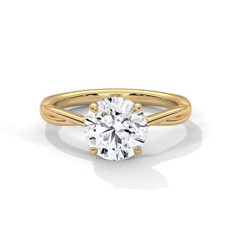 Arya Twist Solitaire Round Ring