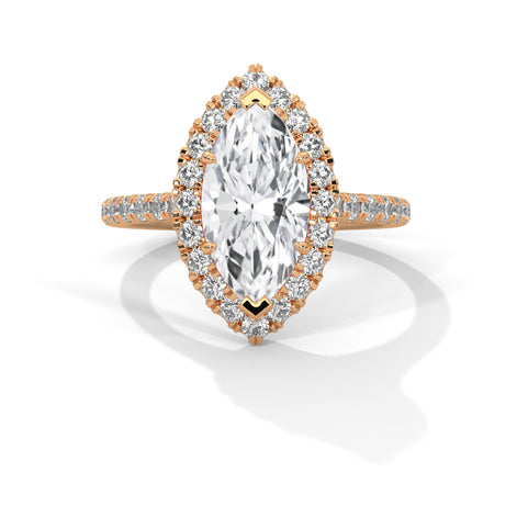 Celestial Marquise Halo Ring