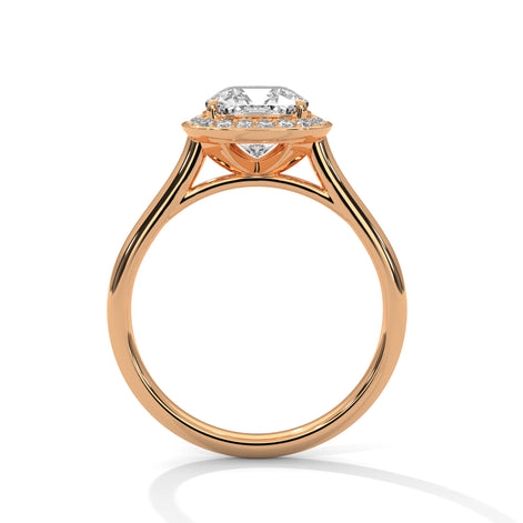 Cushion Halo Sparkle Ring