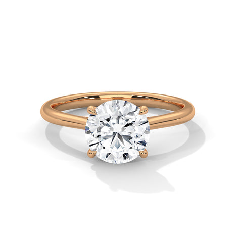 V Shine Solitaire Rings