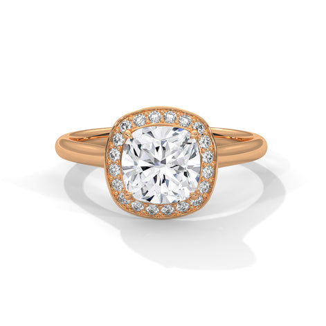 Cushion Halo Sparkle Ring