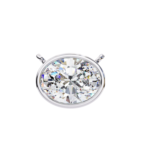 Horizon Oval Solitaire Necklace