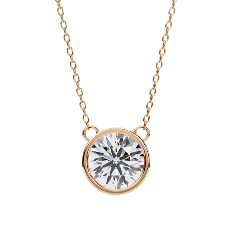 Horizon Round Solitaire Necklace
