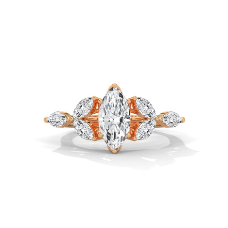 Whispering Leaves Marquise Ring