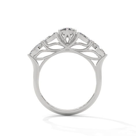 Whispering Leaves Marquise Ring