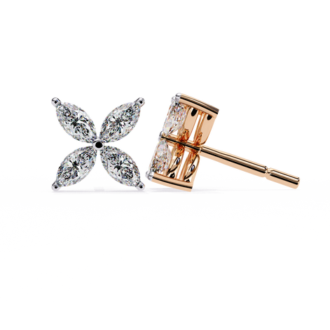 Marquise Flower Earrings