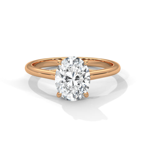 Solara Cross Oval Solitaire Ring