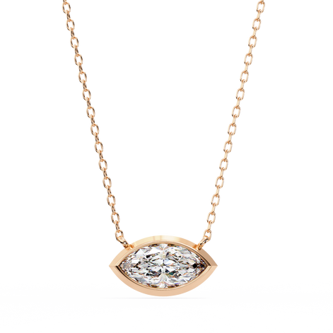 Horizon Marquise Solitaire Necklace