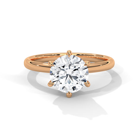 Rose Petal Solitaire Ring