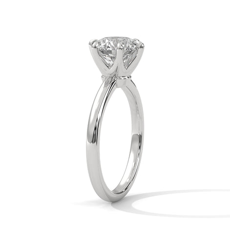 Rose Petal Solitaire Ring