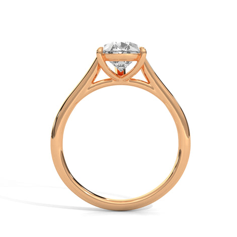 Modern Pear Diamond Solitaire Ring