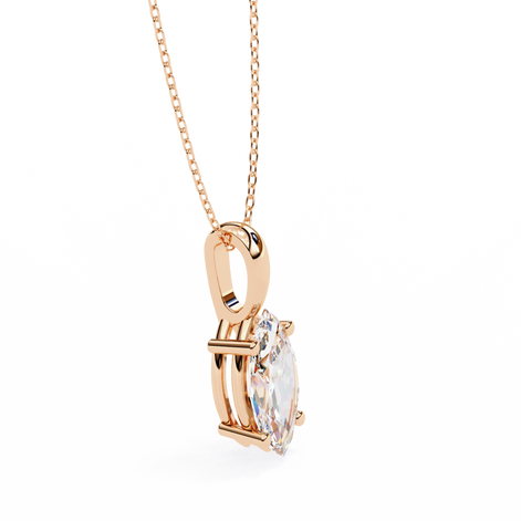 Timeless Brilliance Marquise Solitaire Pendant