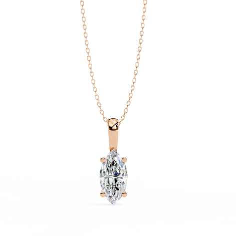 Timeless Brilliance Marquise Solitaire Pendant