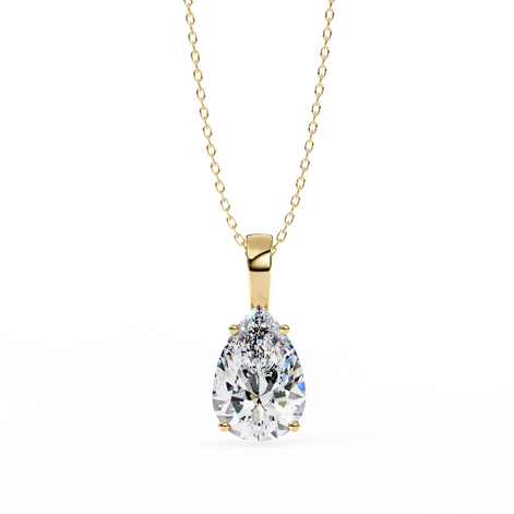 Timeless Brilliance Pear Solitaire Pendant