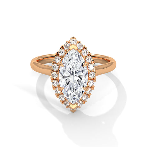 Golden Gaze Marquise Ring