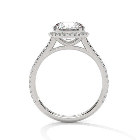 Elysian Glow Halo Diamond Ring