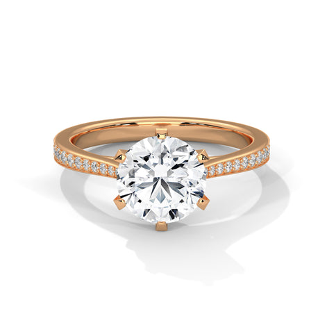 Celestial Crown Round Diamond Ring