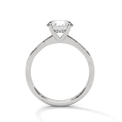 Arya Twist Solitaire Round Ring
