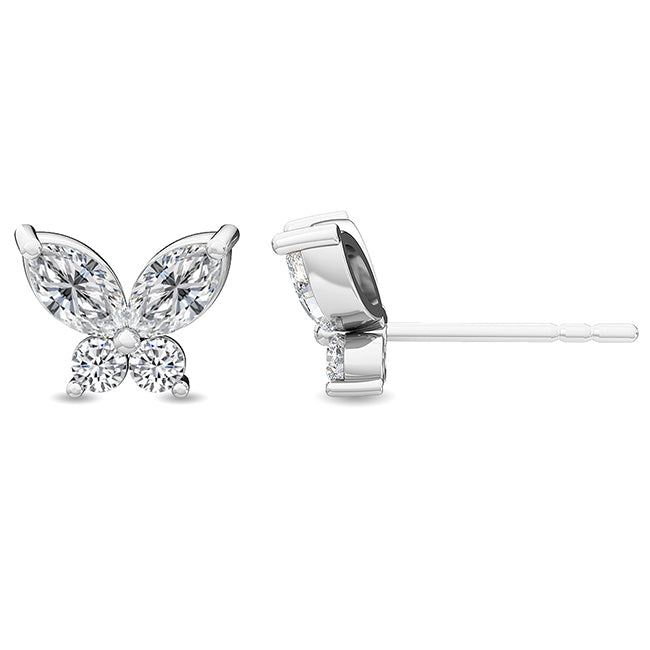 Butterfly fancy Diamond Cluster Earrings