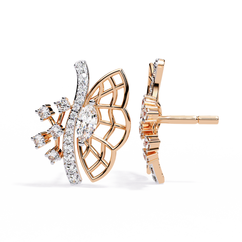 Gossamer Wing Diamond Studs