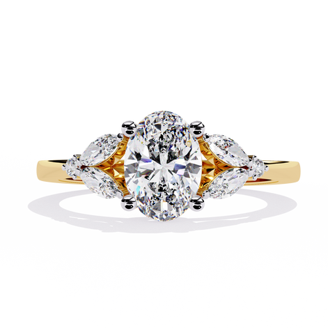 Regal Bloom Oval Ring