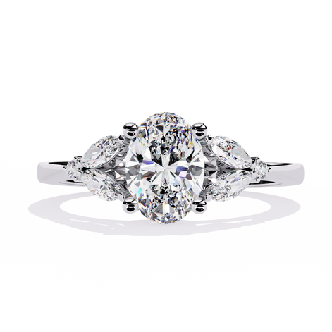 Regal Bloom Oval Ring
