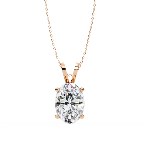 Timeless Brilliance Oval Solitaire Pendant