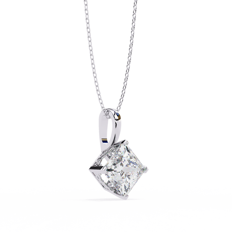 Timeless Brilliance Princess Solitaire Pendant