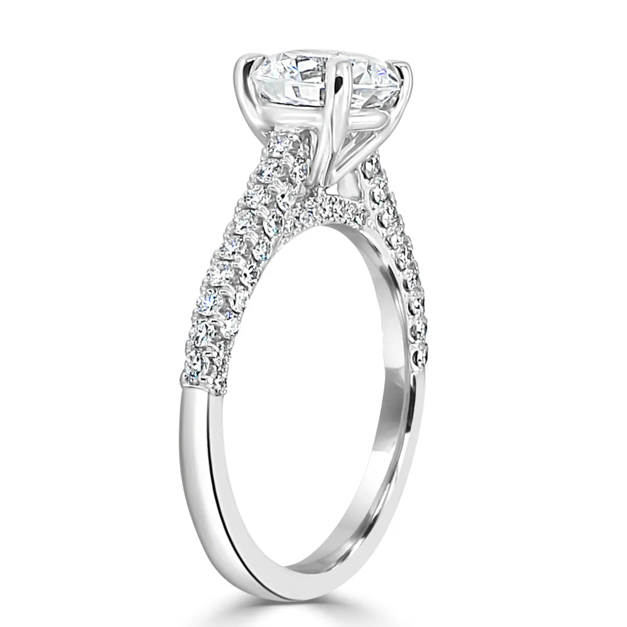 Micropave Style Engagement Ring