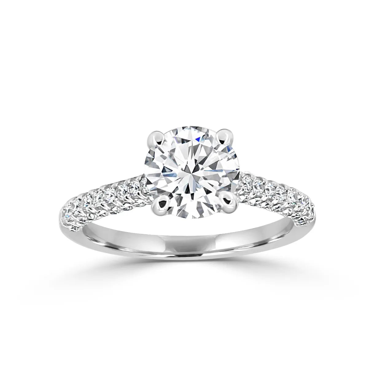 Micropave Style Engagement Ring