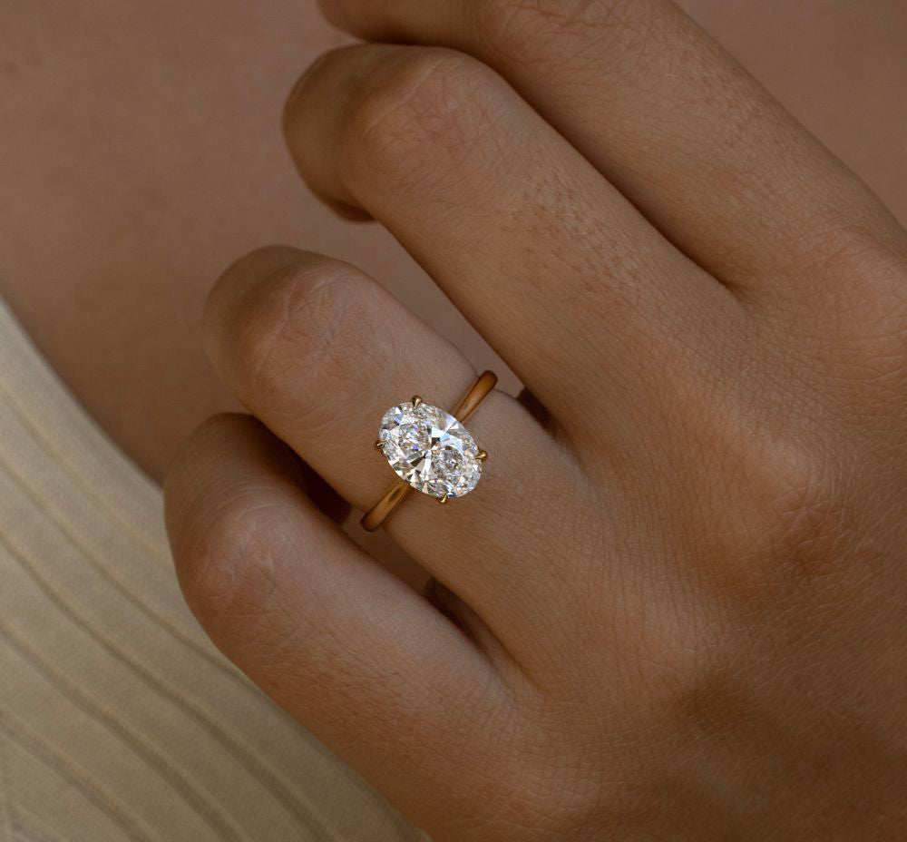 Oval Solitaire Ring - 2 CARAT